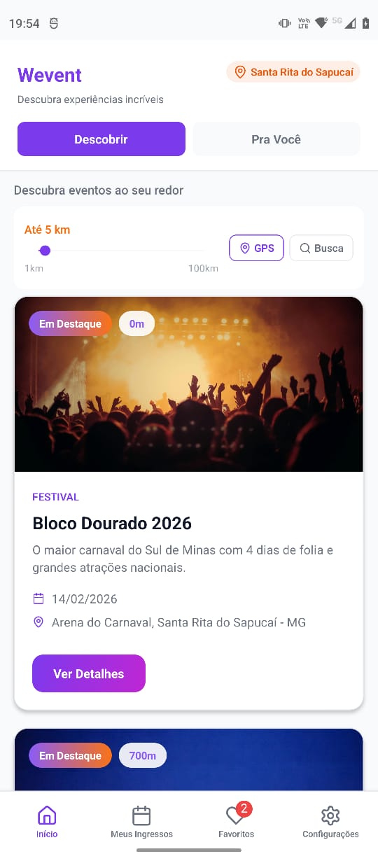 Eventos Wevent Light