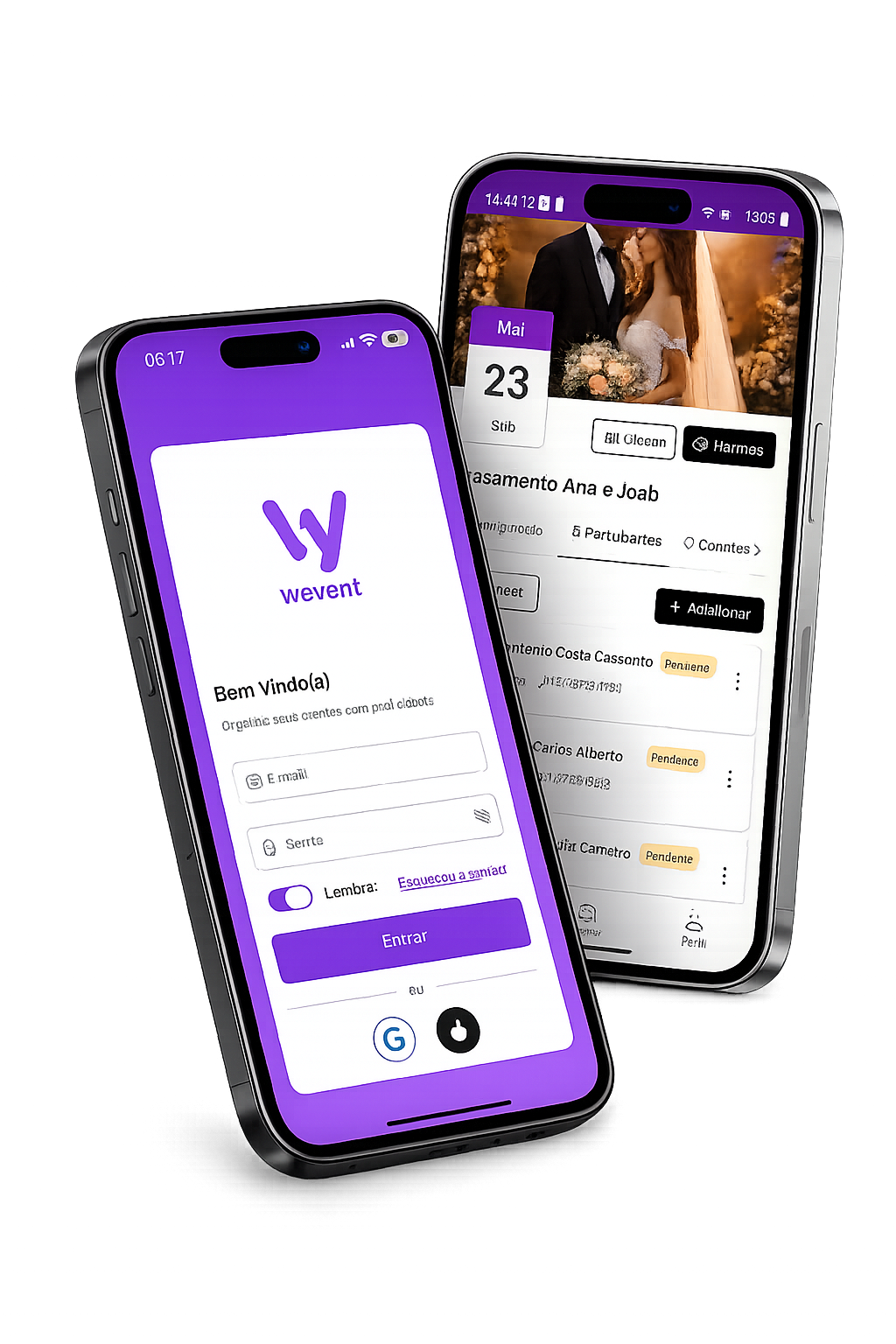 Dashboard Wevent Private - Gestão de Convidados